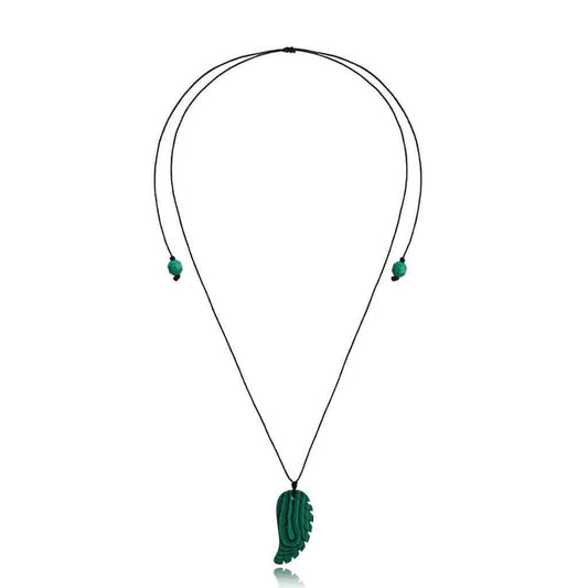 Green Malachite Wing on Adjustable Rope Cord