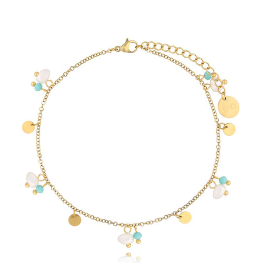 Amazonie and Pearls Anklet Nubia