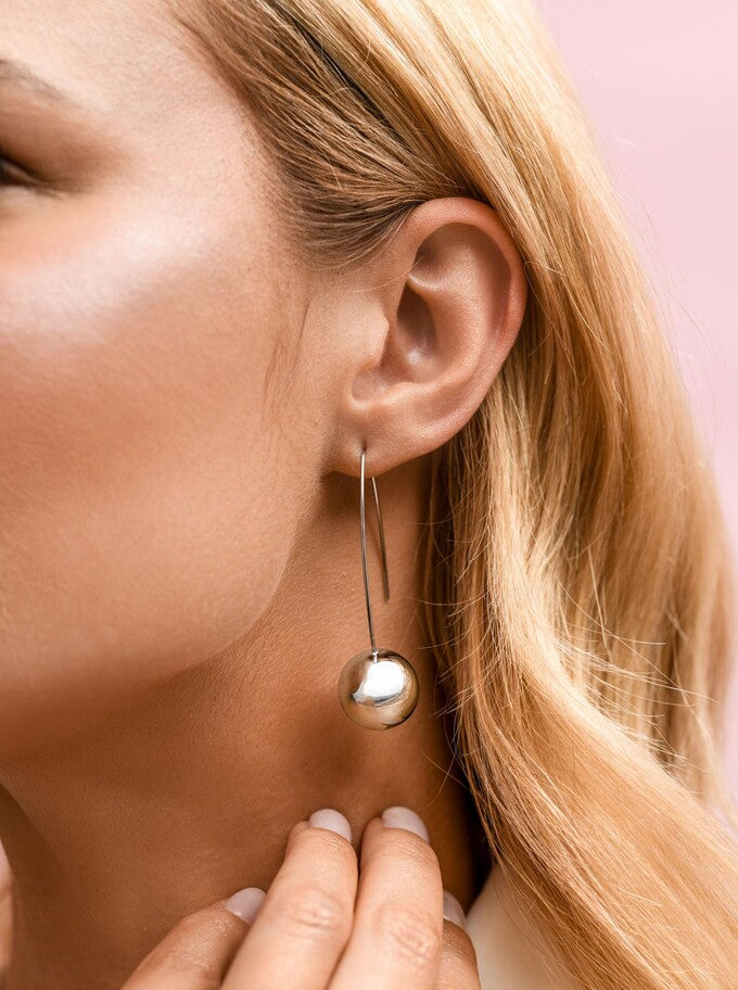 Silver Ball Earrings S212553S