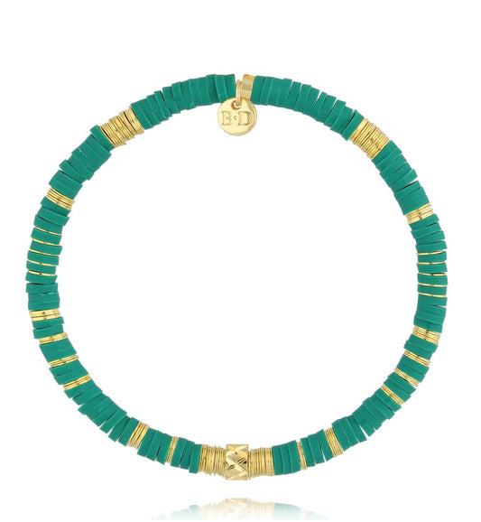 Simplicity Turquoise Green Modeling Clay Bracelet