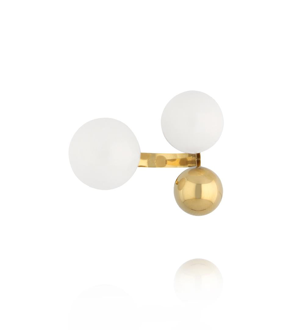 Dolce Bianca White Balls Ring