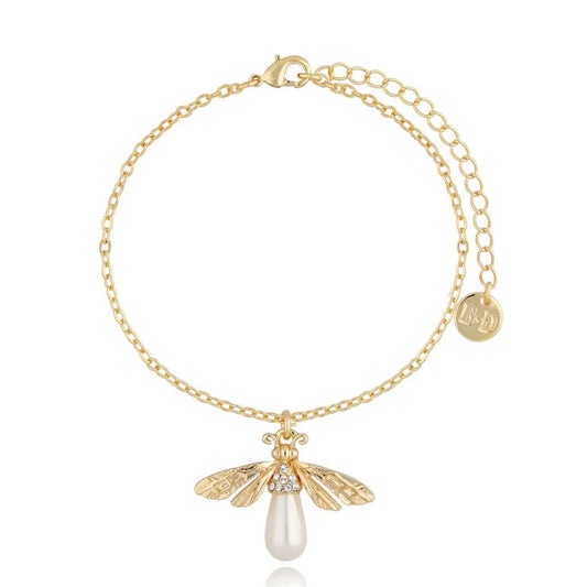 Chain Bracelet with Butterfly and Pearl Pendant Tati (cl)