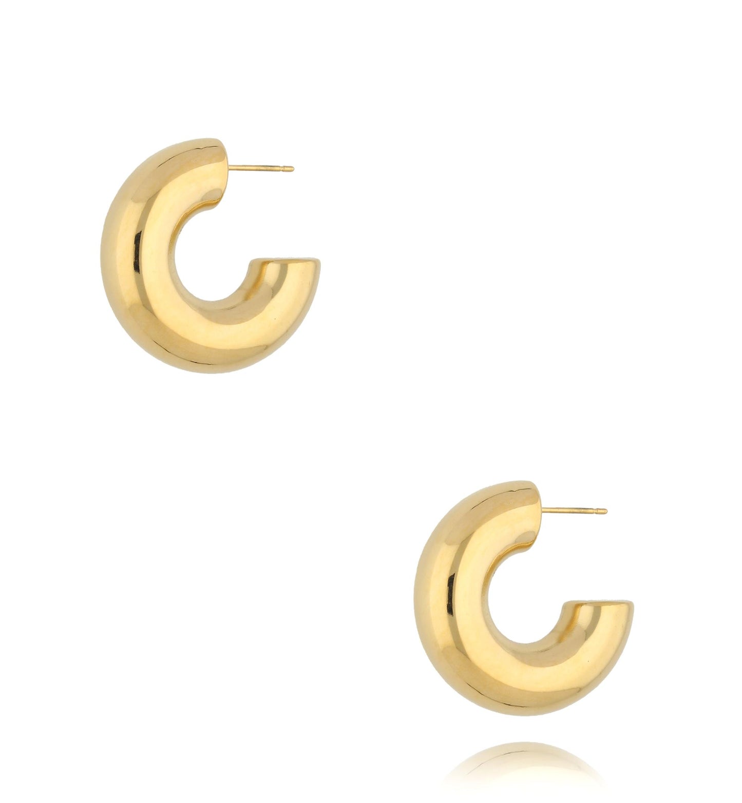 Gold Plated Chunky Hoop Earrings
