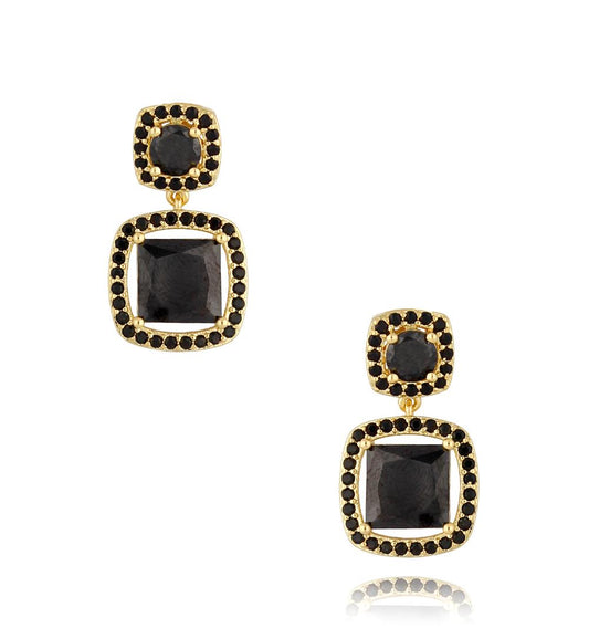 Glamour Black Crystal Earrings 1237