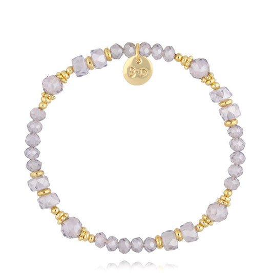 Luminous Purple & Charcoal with Gold Bracelet 0307