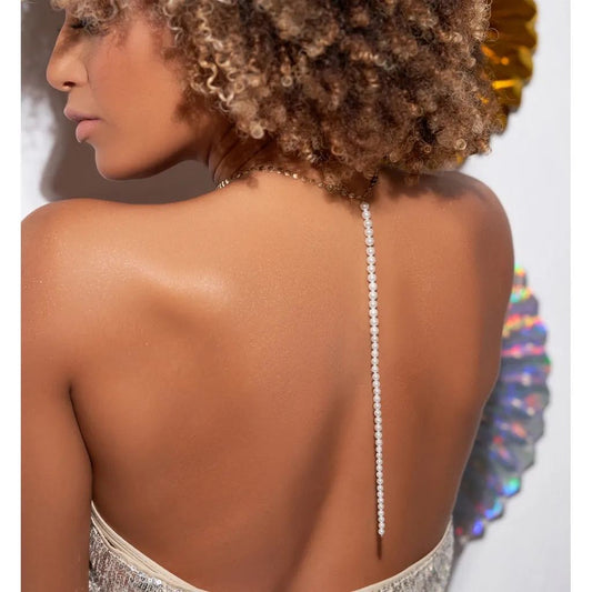 Glamour Gold and Perls Long Lariat Necklace 54