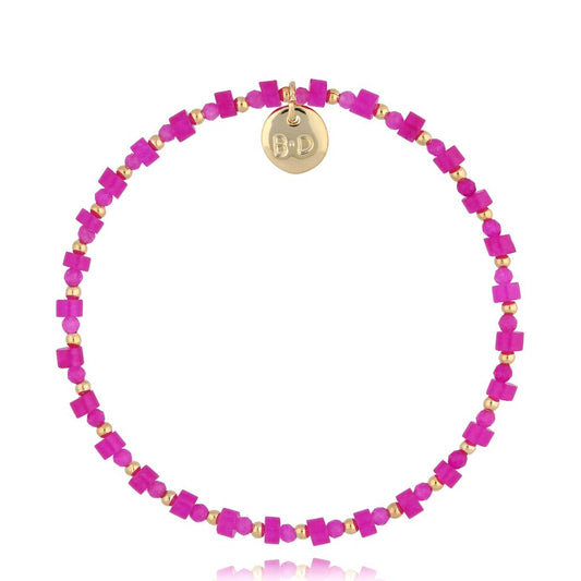 Fuchsias Jadeite Stones Bracelet