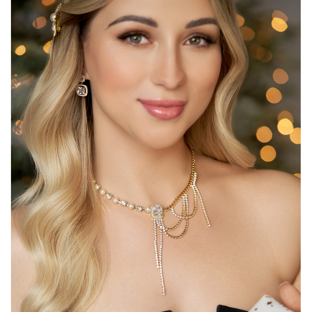Glamour Transparent Crystal Earrings 1235