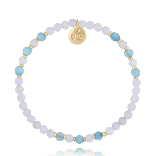 Aqua Blue Jadeite Stones Bracelet 2946