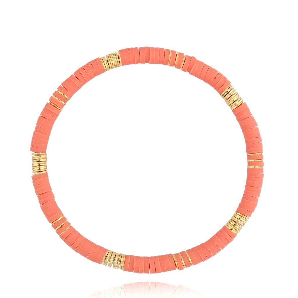 Summer Pastel Tangerine & Pink Bracelets Set