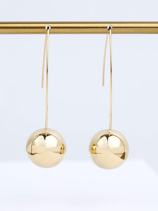 14k Gold Plated Ball Earrings S21255