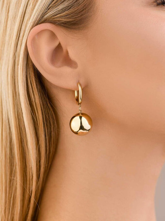 14k Gold Plated Gold Ball Earrings