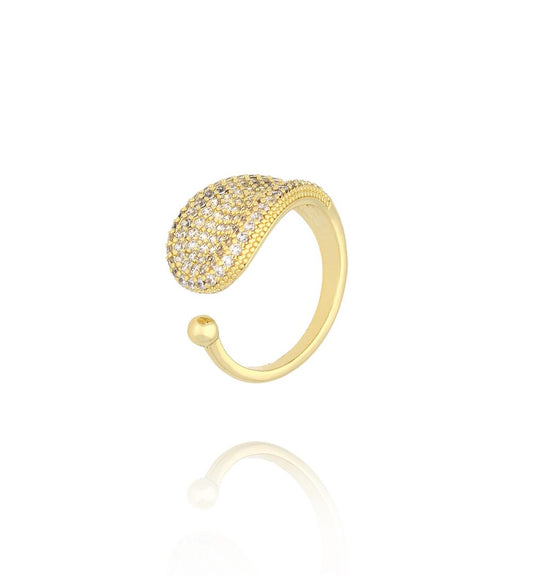 Shining Zirconium Snake Ring