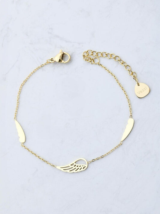 14k Gold Plated Angel Wings Bracelet