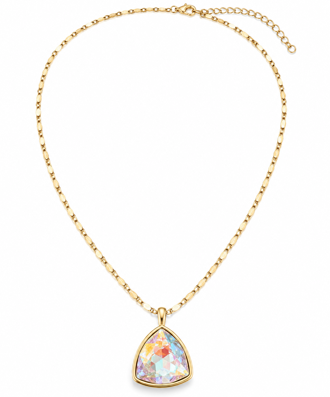 Gold Plated Aurora Crystal Glow Necklace