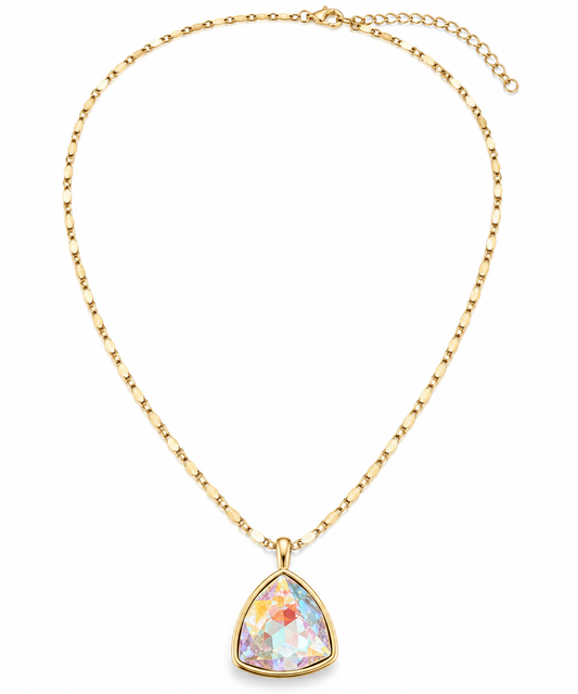 Gold Plated Aurora Crystal Glow Necklace