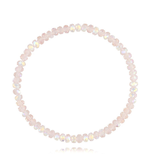 Luminous Pink Glass Crystals Bracelet 0407