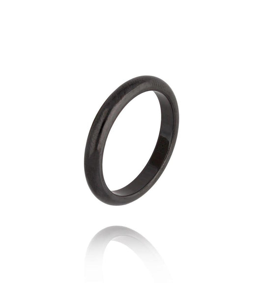 Thin Black Ceramic Ring (size 7)