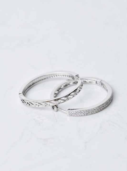 Glamour Crystal Hoop Earrings