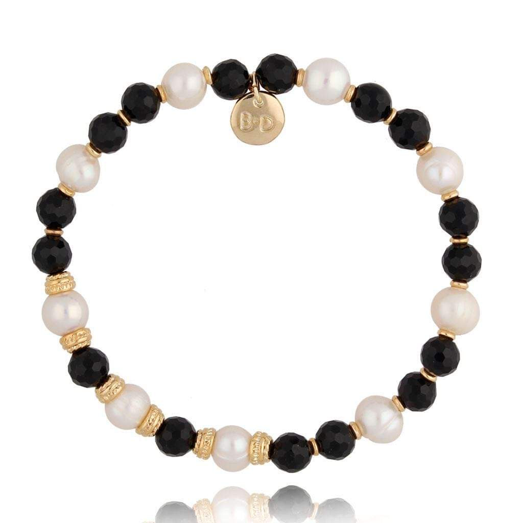 Pearls and Agate Self Adjustable Bracelet