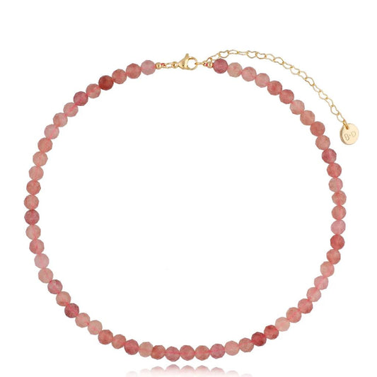 Dusty Pink Agate Stones Necklace