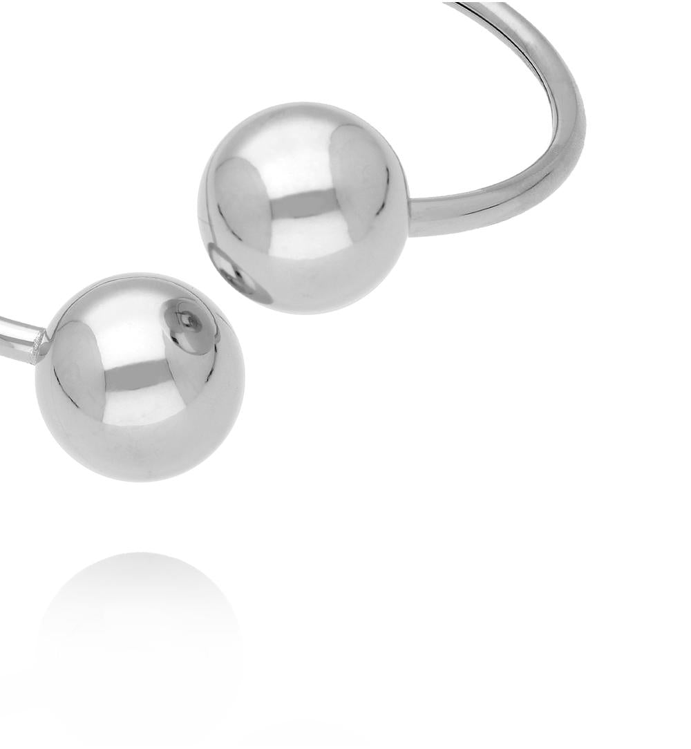 Silver Bracelet with Balls Simple Steel 0473