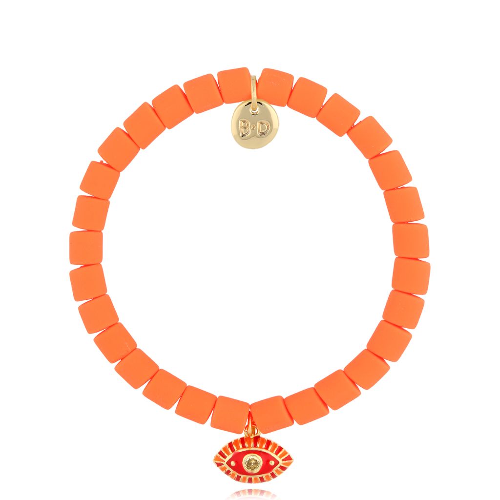 Orange Evil Eye Bracelet