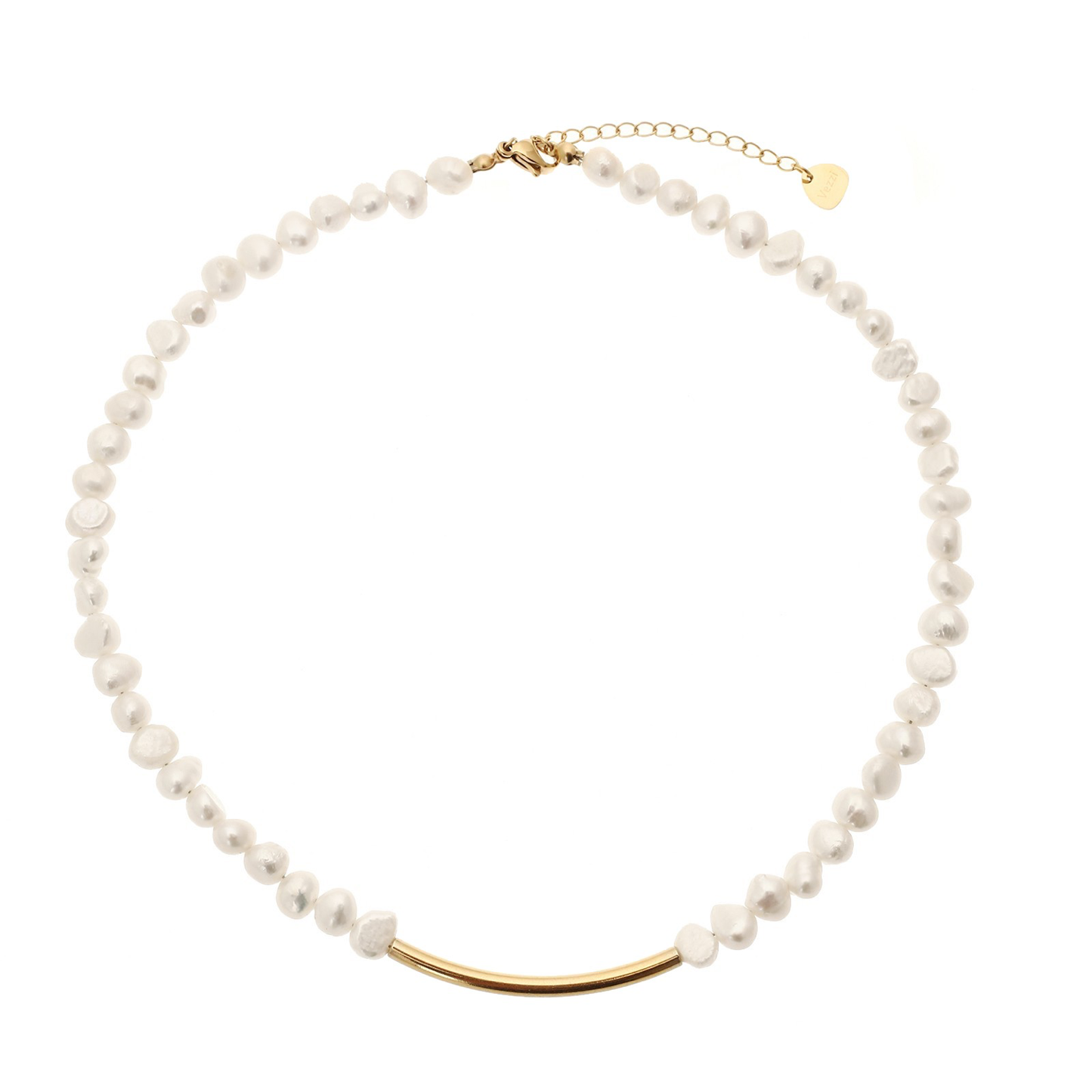 Natural Pearl Necklace made of Stainless Steel
