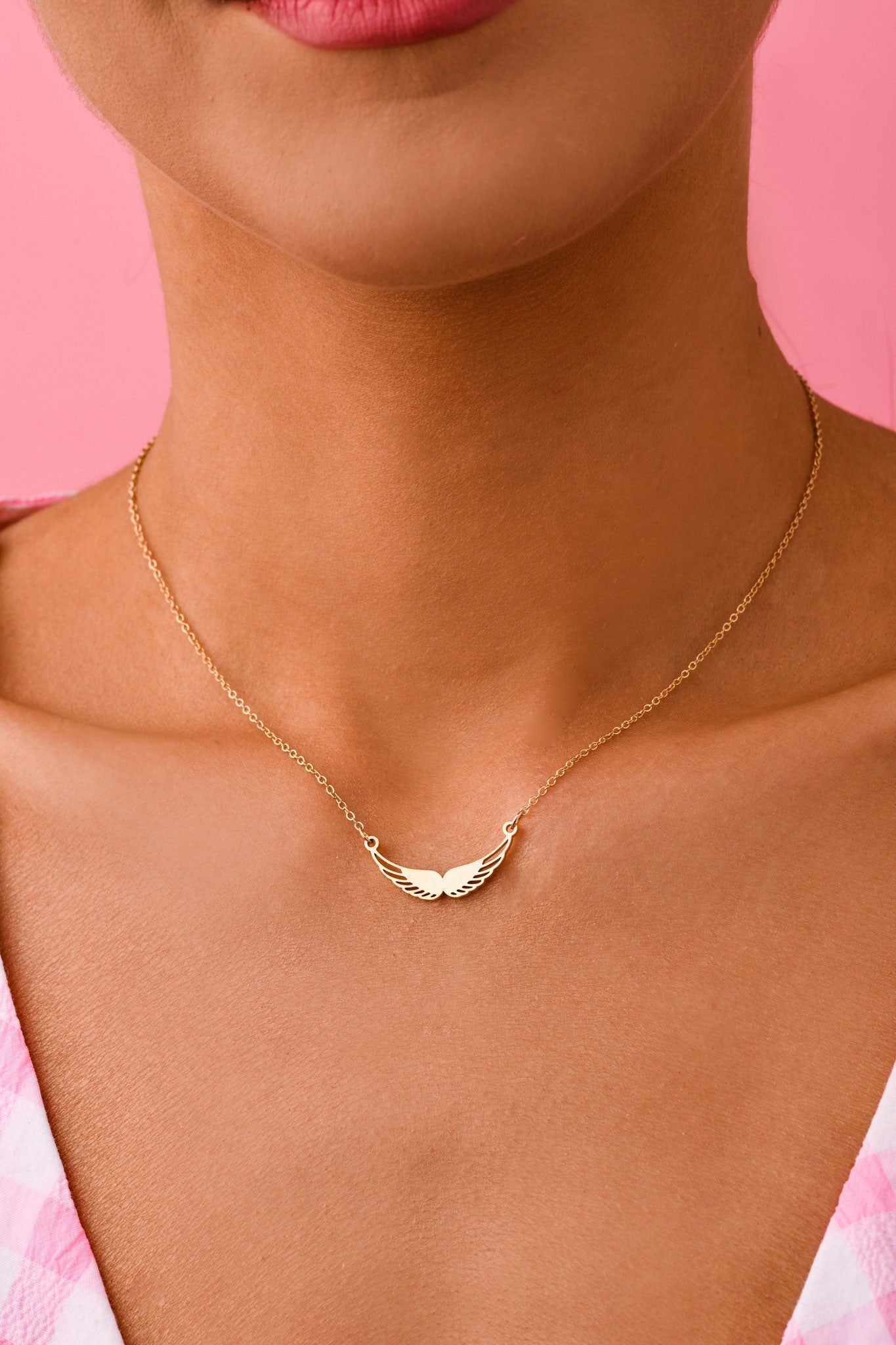 14k Gold Plated Wings Necklace