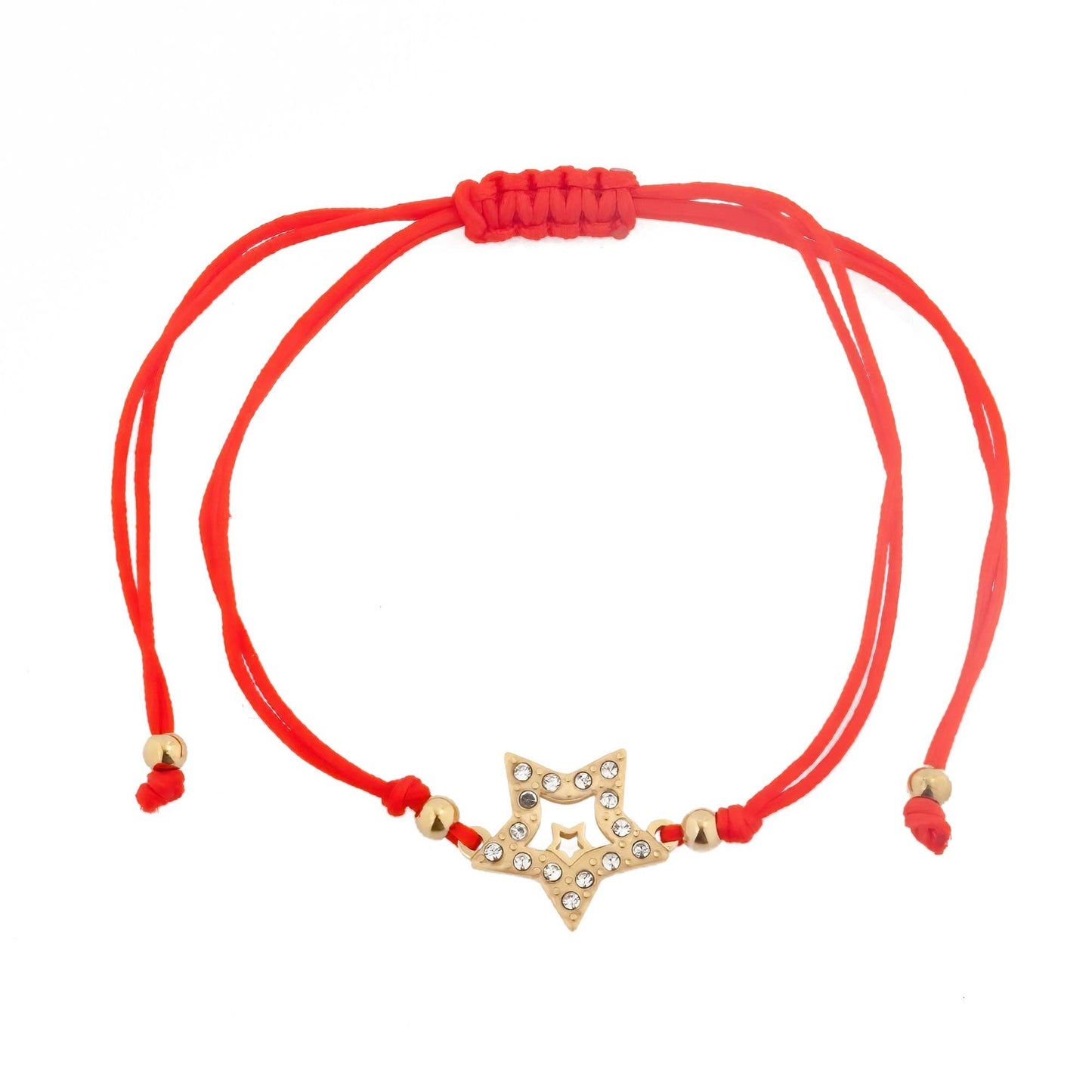 Red String Bracelet with Gold Plated Star