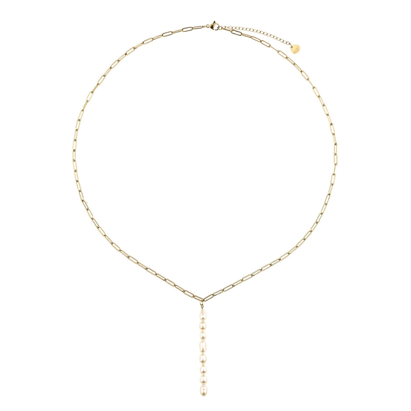 Gold Plated Stalactite Paarl Long Necklace