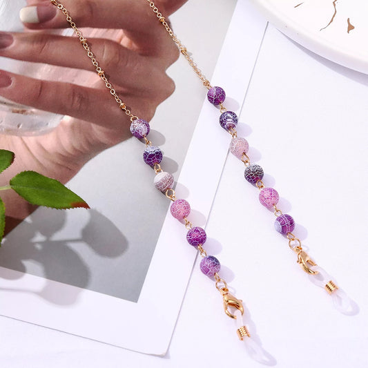 Volcanic Purple Agate Sunglasses Chain