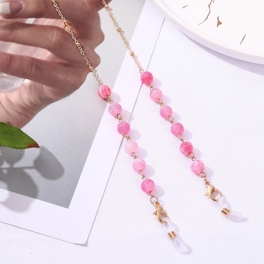 Volcanic Pink Stone Sunglasses Chain